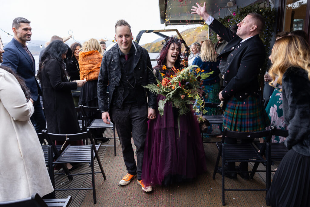 confetti throw at venachar lochside